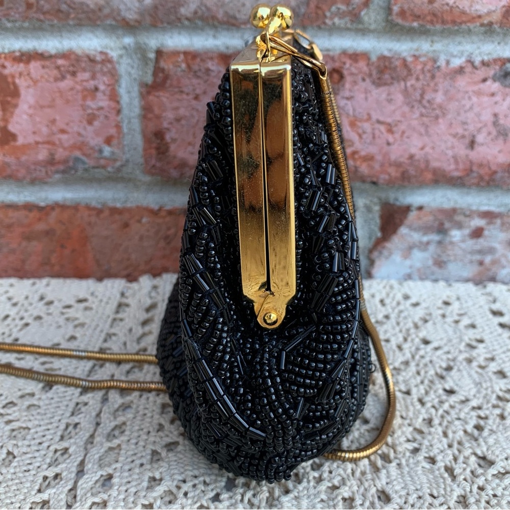 Vintage Carla Marchi Beaded Evening Handbag Purse Clutch Bag - Picture 6 of 10